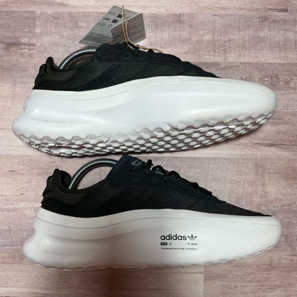 Adidas Originals AdiFOM TRXN Mens Black White Lace Up Platform Sneakers Size 8.5 - Picture 5 of 11